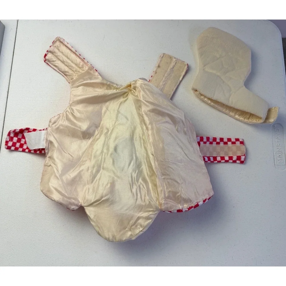 Small Ice Cream Sundae Pet Dog Costume Red White Checkered Halloween Whimsical